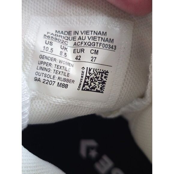 Converse All Star Lugged Hi Women's Sneaker Shoe White Canvas Size 10.5 - Picture 8 of 8